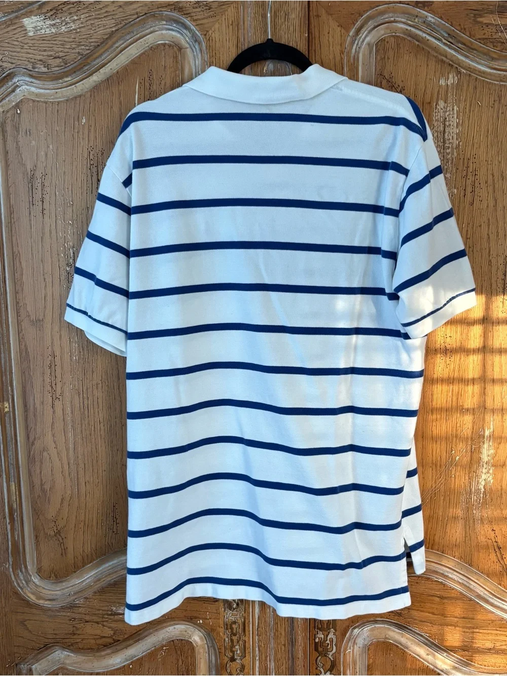Vintage Polo Ralph Lauren Striped Polo Shirt XL White Blue Red Pony 90s Y2K